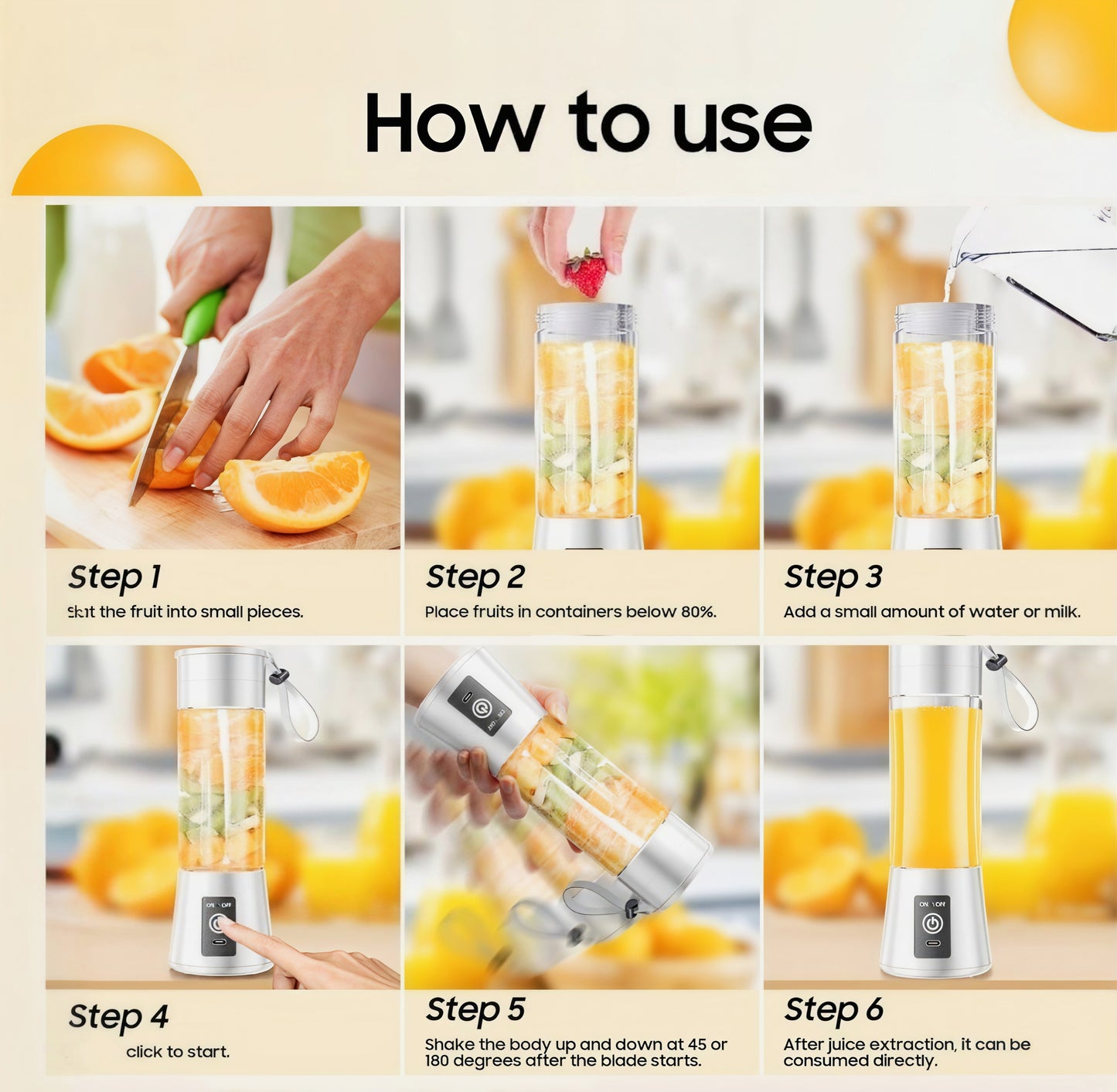 AeroBlend™ Portable Blender – USB-C Rechargeable Personal Smoothie Maker & Juicer
