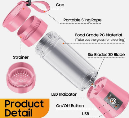 AeroBlend™ Portable Blender – USB-C Rechargeable Personal Smoothie Maker & Juicer